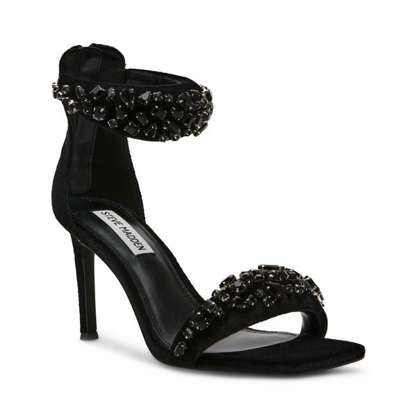 PARTAY-S BLACK VELVET HEELS