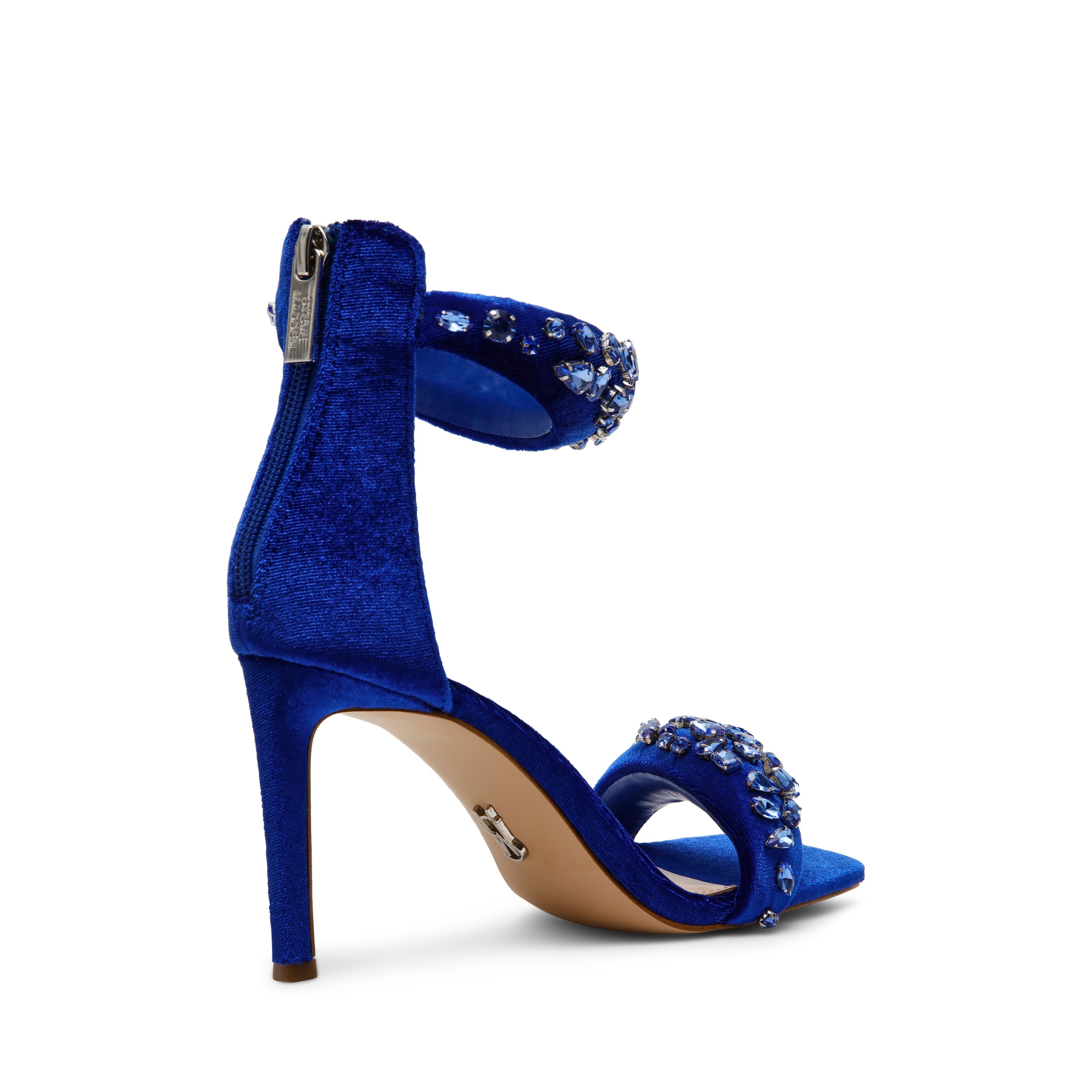 PARTAY-S BLUE VELVET HEELS- Hover Image