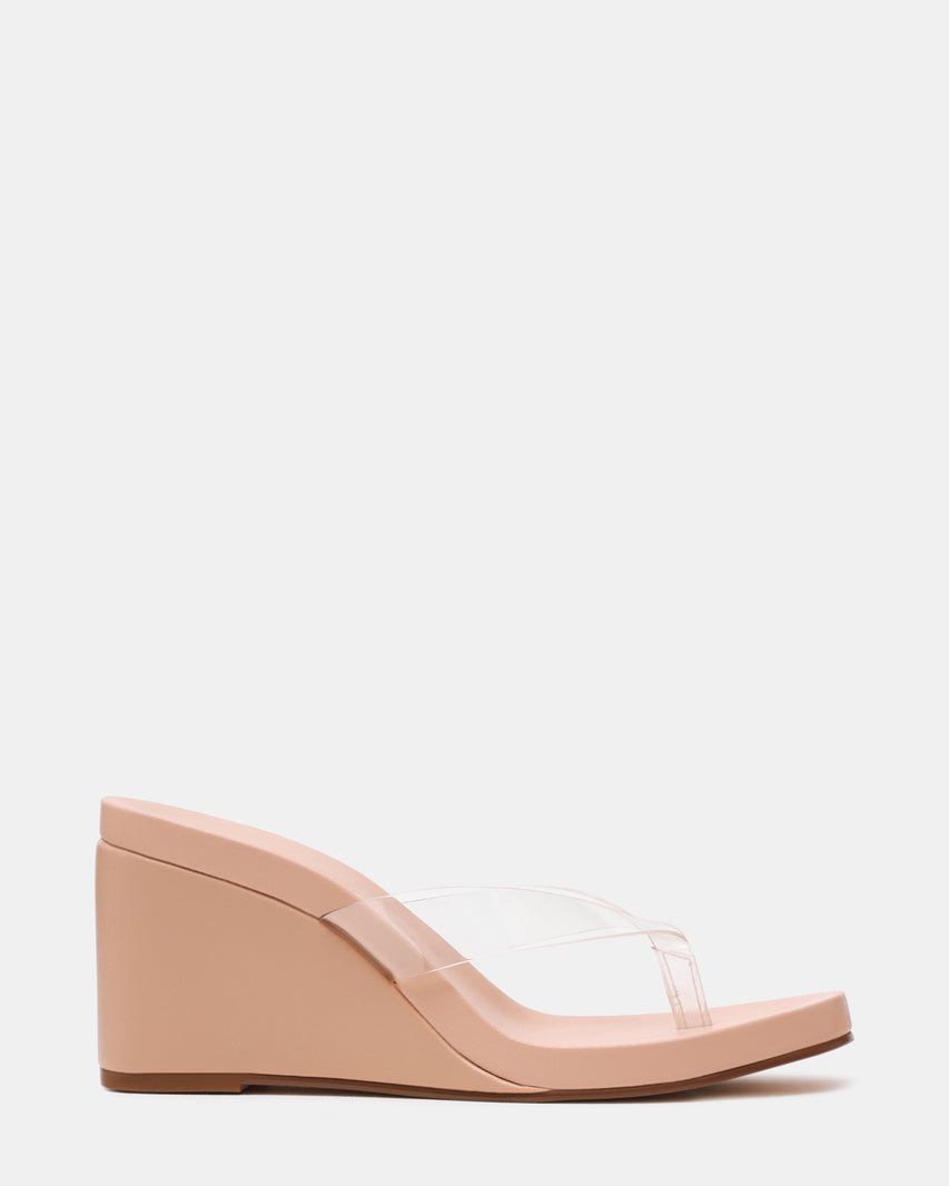 PLAYING-J CLEAR NUDE HEELS