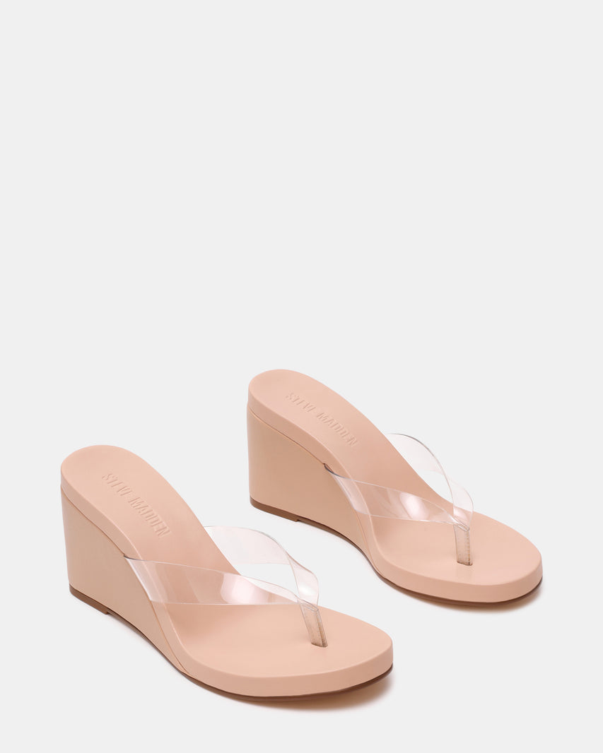PLAYING-J CLEAR NUDE HEELS - view 2