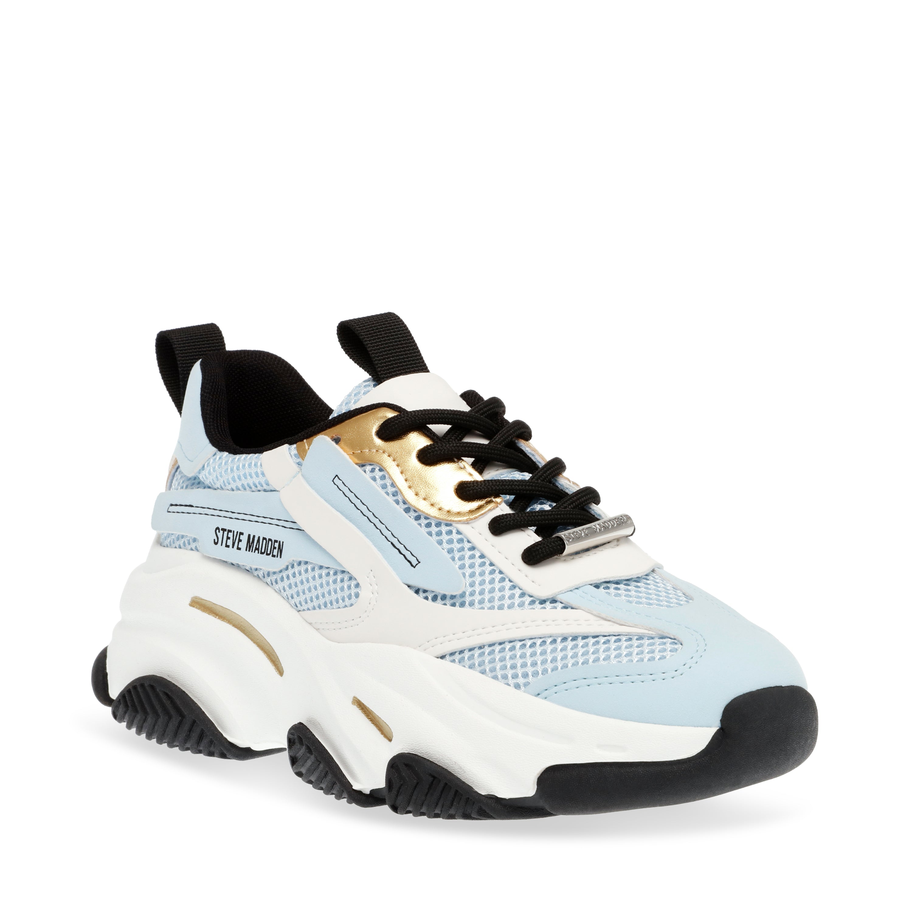 POSSESSION-E BABY BLUE/GOLD SNEAKERS- Hover Image