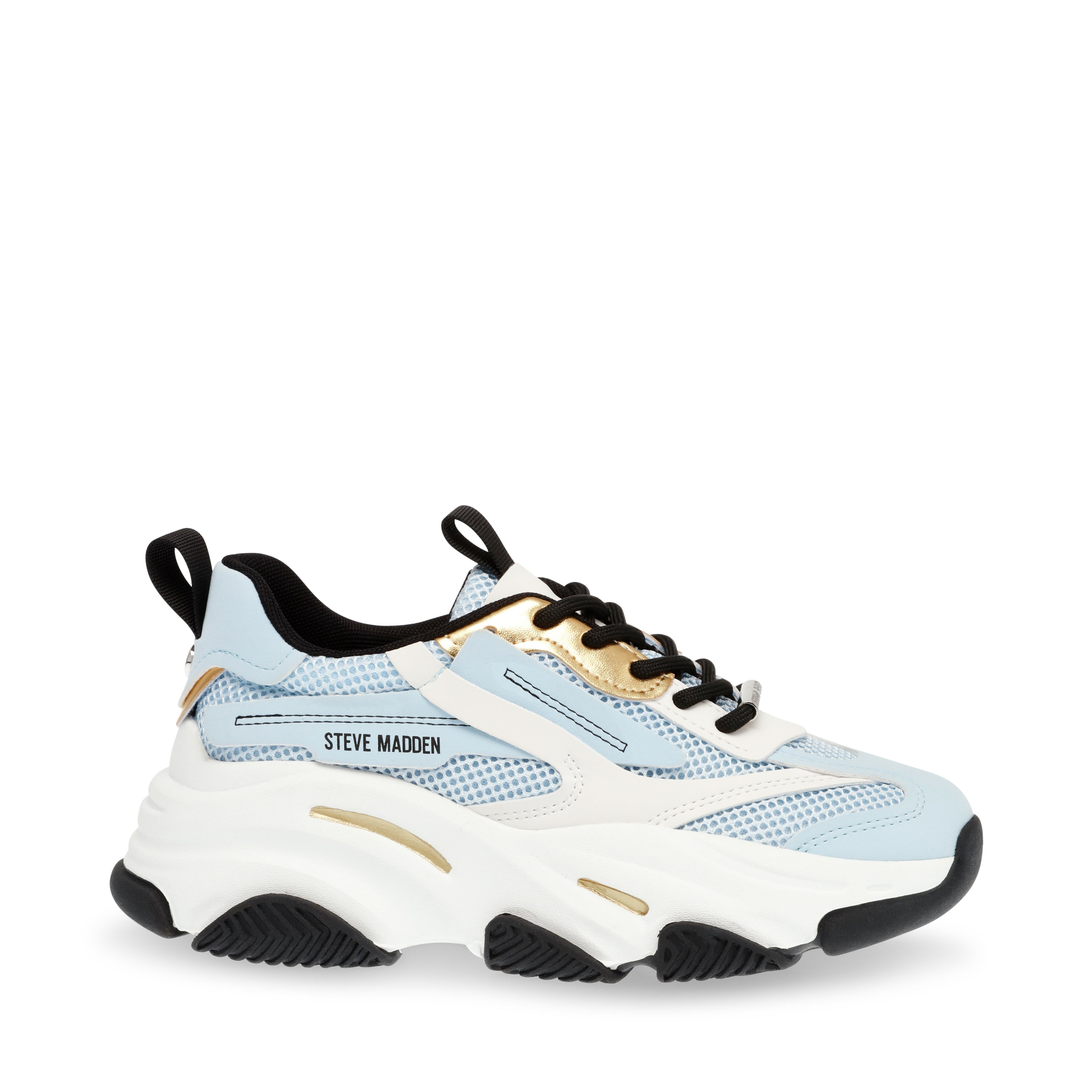 POSSESSION-E BABY BLUE/GOLD SNEAKERS