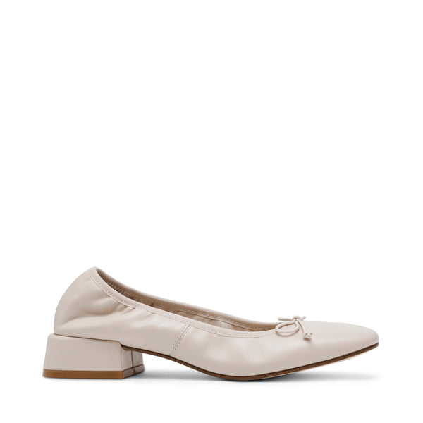 PRICILLA BONE LEATHER FLATS