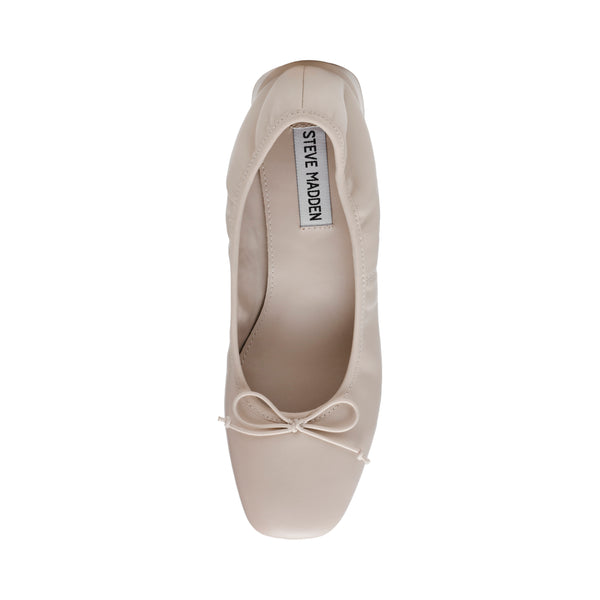 PRICILLA BONE LEATHER FLATS