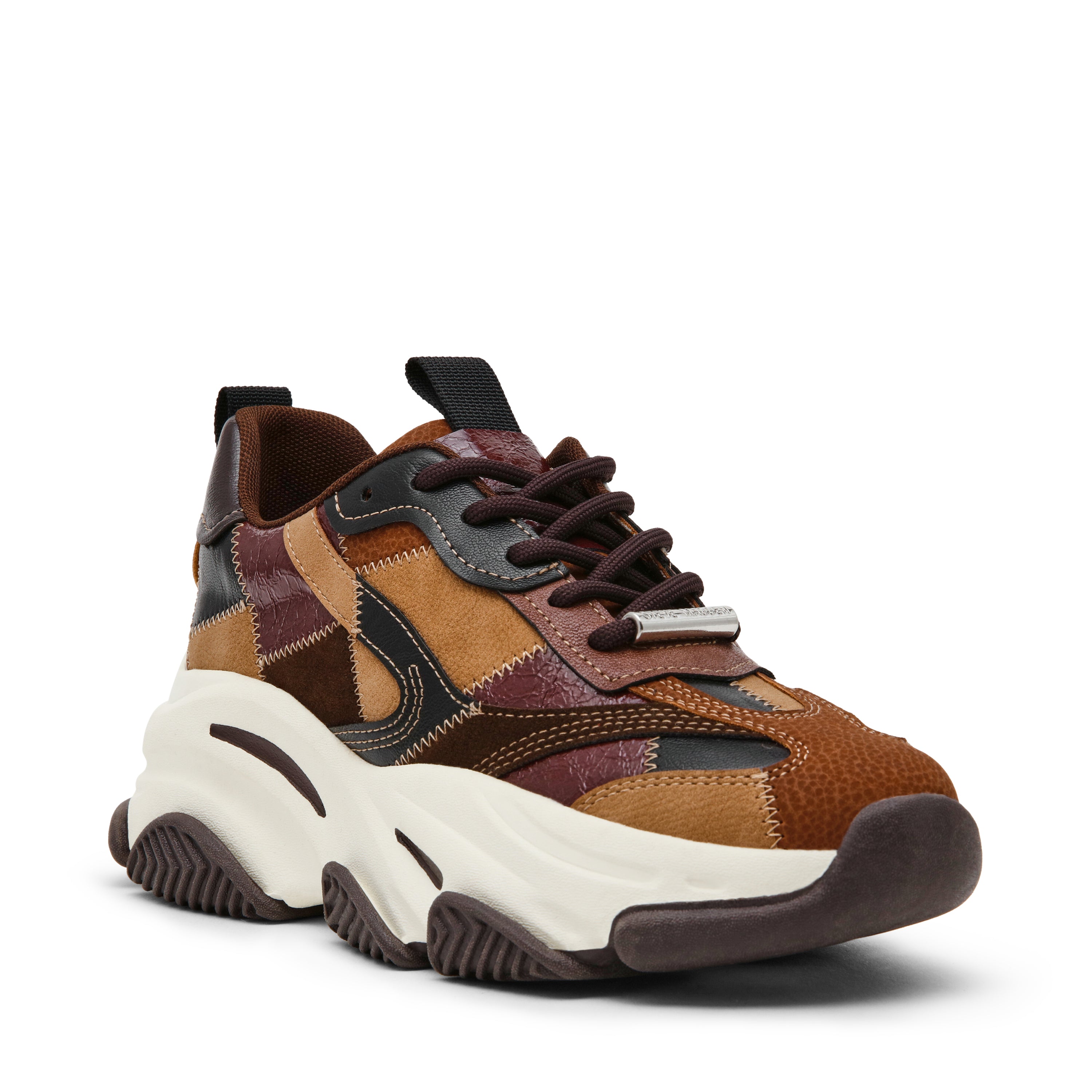 PUZZLEZ BROWN MULTI SNEAKERS