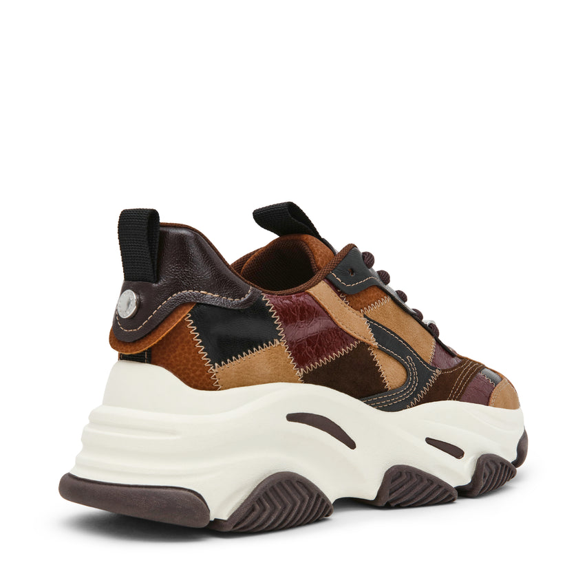 PUZZLEZ BROWN MULTI SNEAKERS