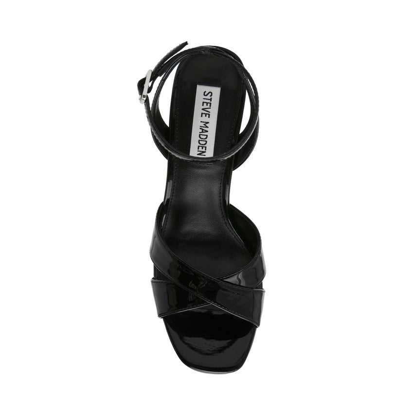 RAIDS BLACK PATENT HEELS