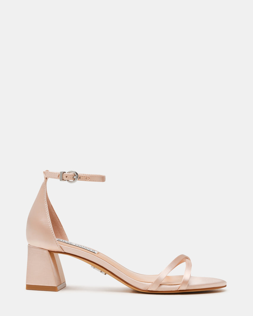 RAILEY CHAMPAGNE/SATIN HEELS