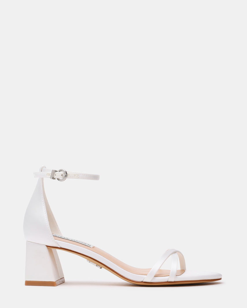 RAILEY IVORY SATIN HEELS