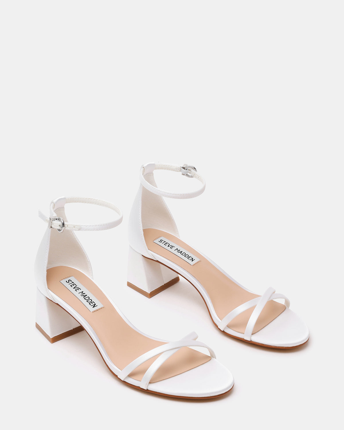 RAILEY IVORY SATIN HEELS - view 2