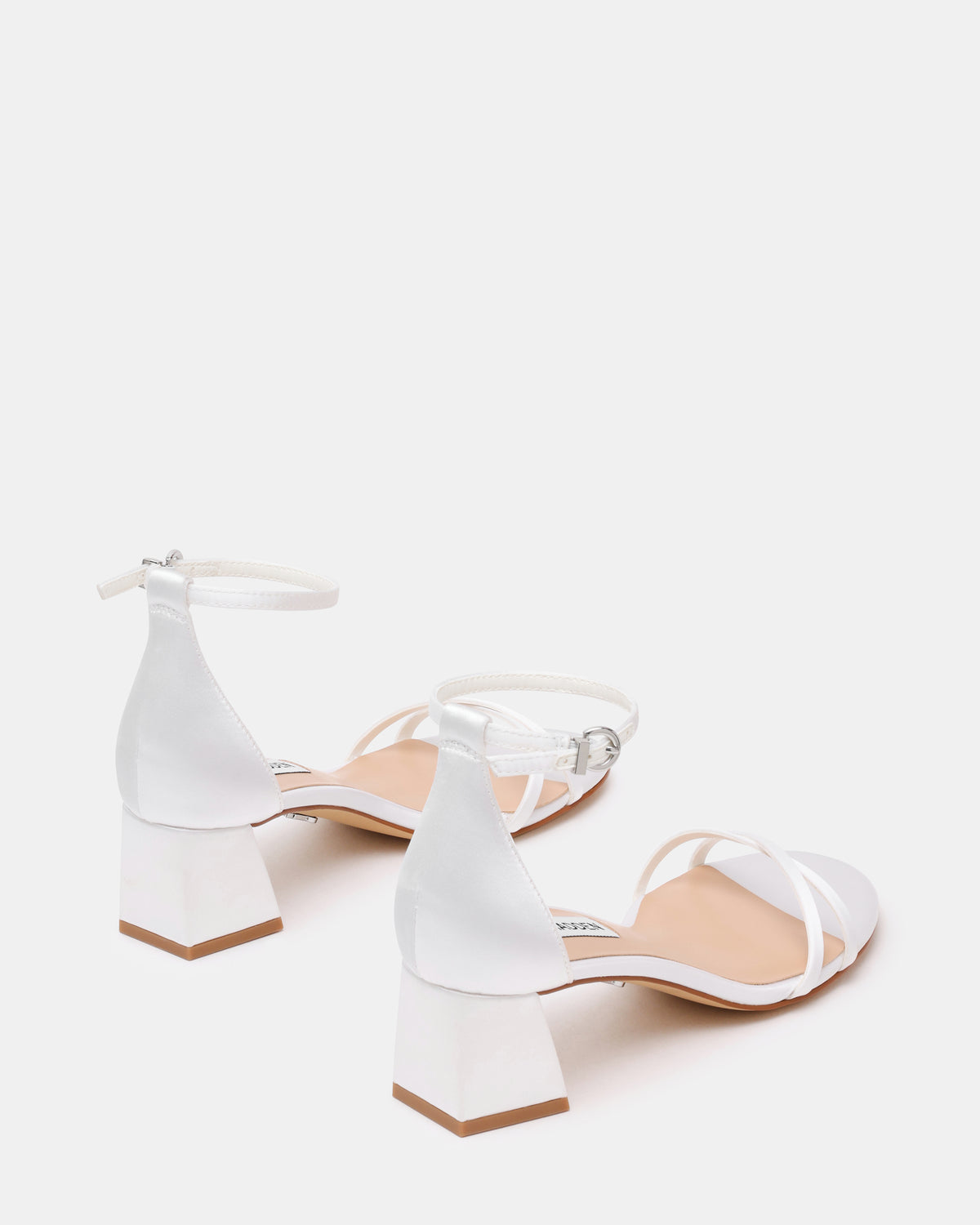 RAILEY IVORY SATIN HEELS - view 3