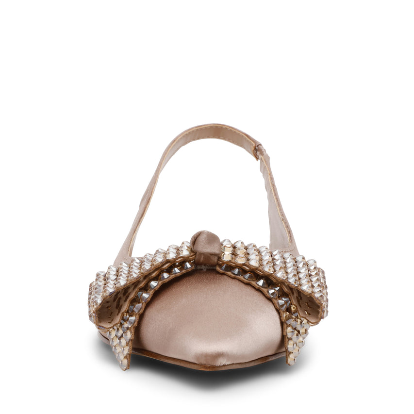 SARAPHINA TAUPE SATIN FLATS - view 3