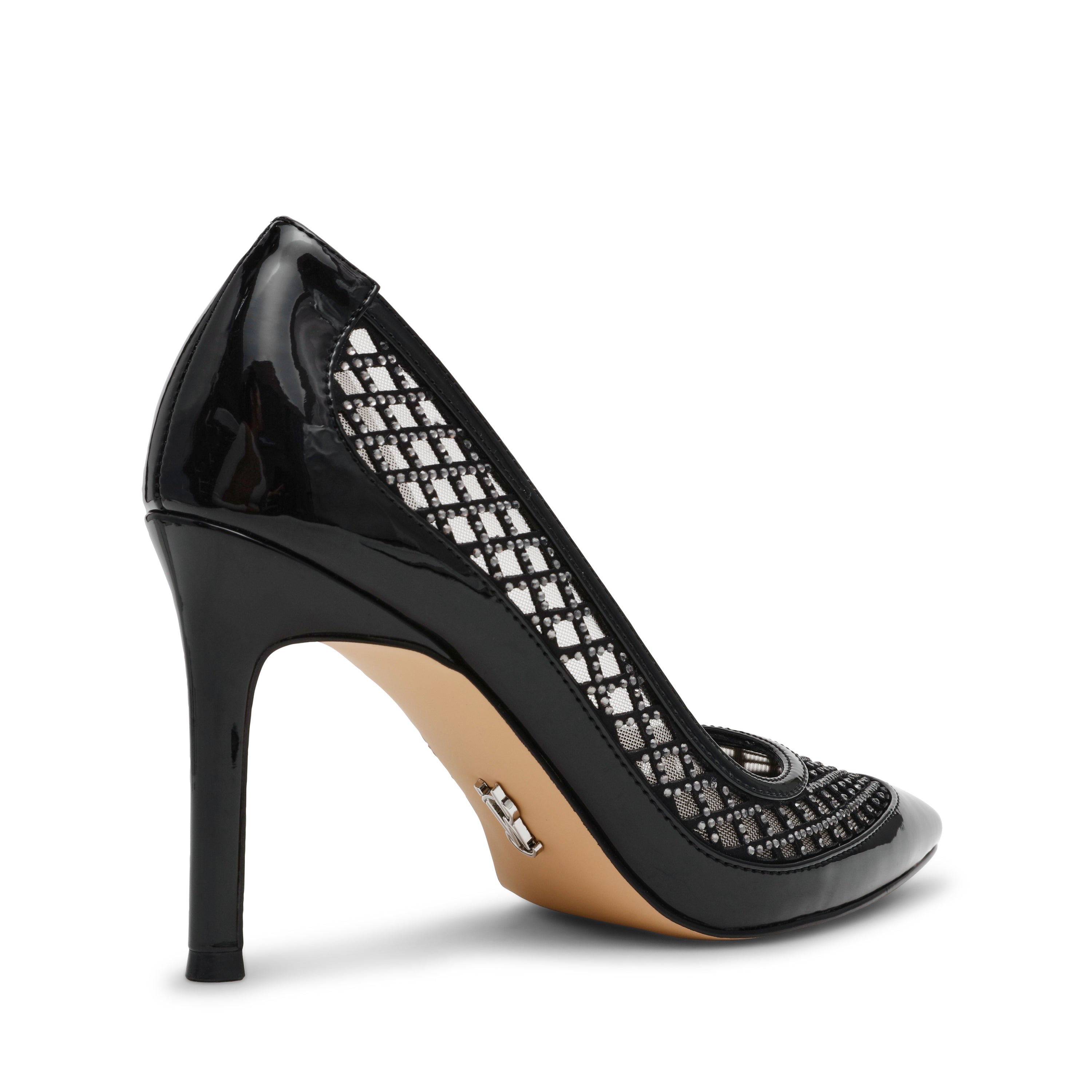 SAXXON BLACK PATENT HEELS