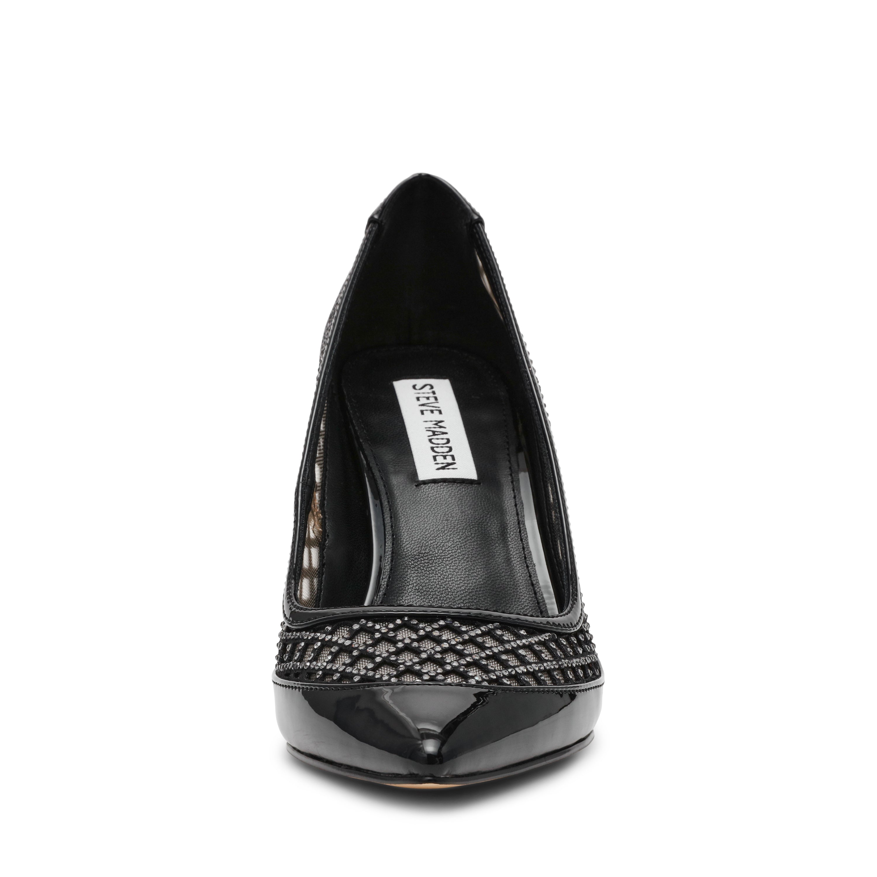 SAXXON BLACK PATENT HEELS