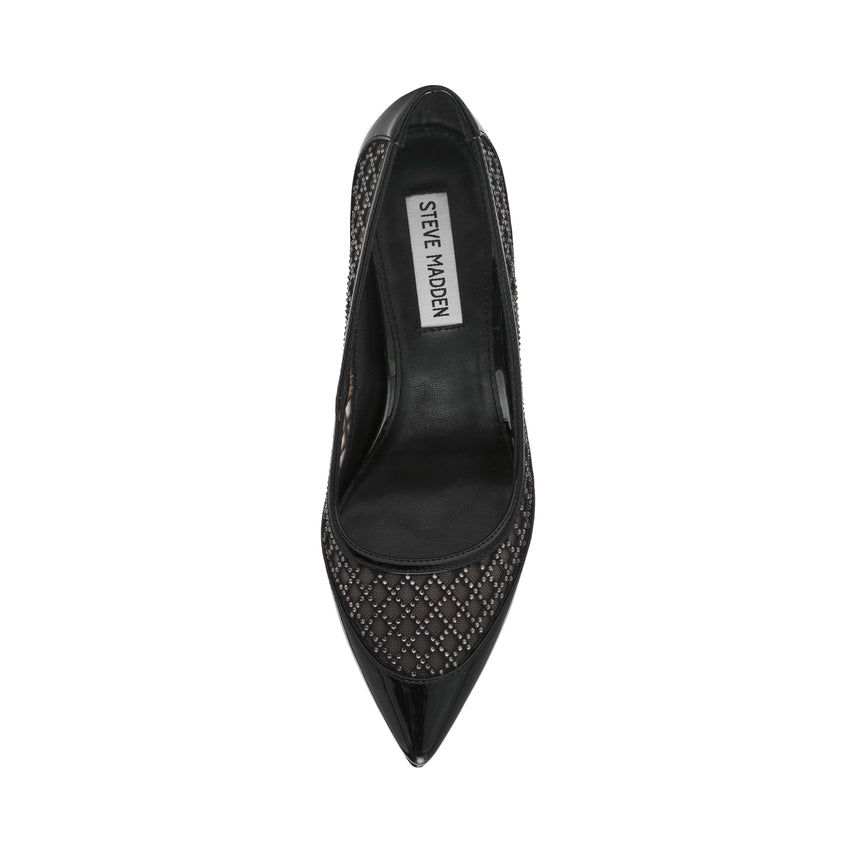 SAXXON BLACK PATENT HEELS