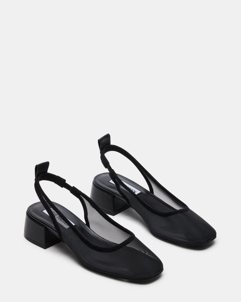 SMITTEN-M BLACK MULTI HEELED FLATS