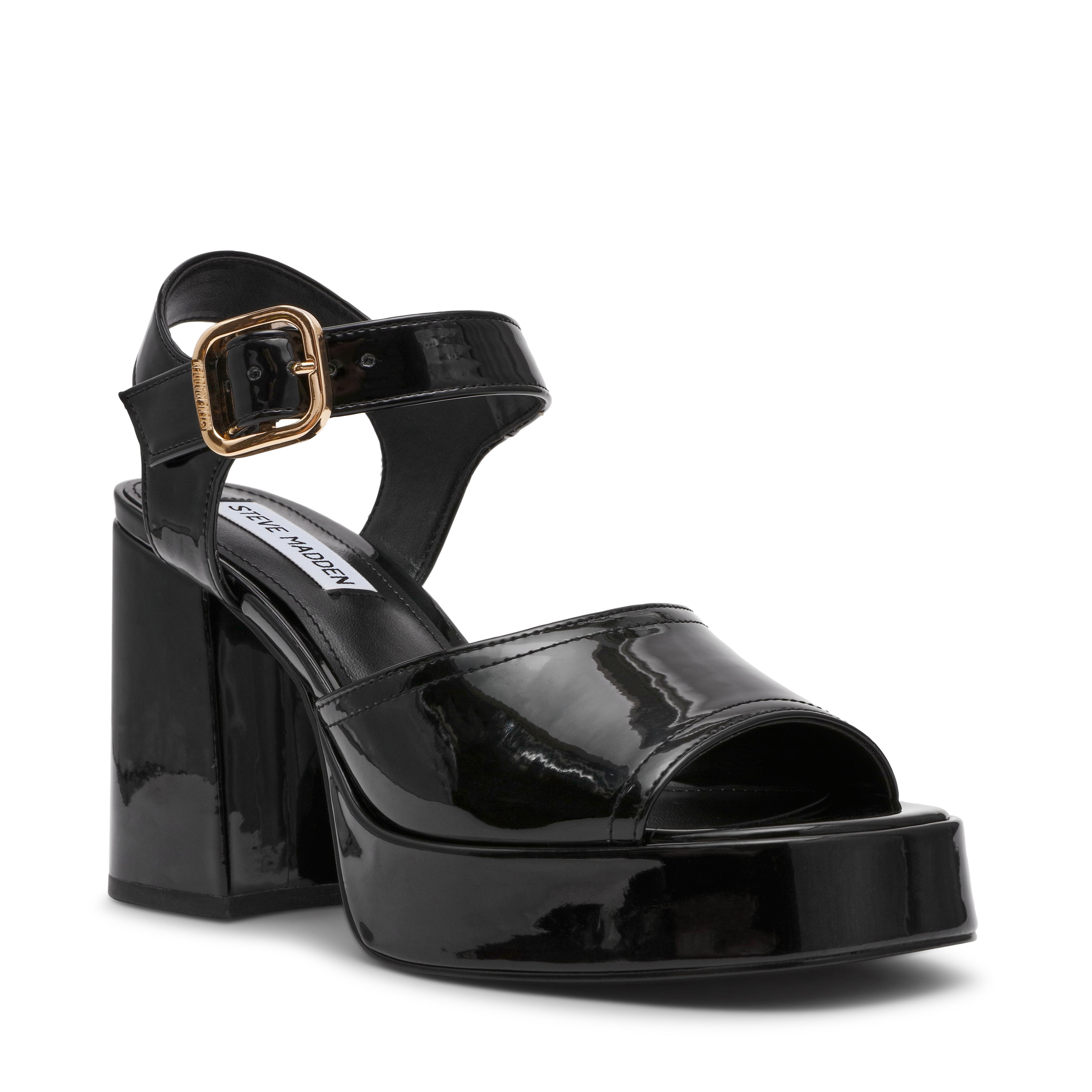 SOHO BLACK PATENT HEELS - view 2