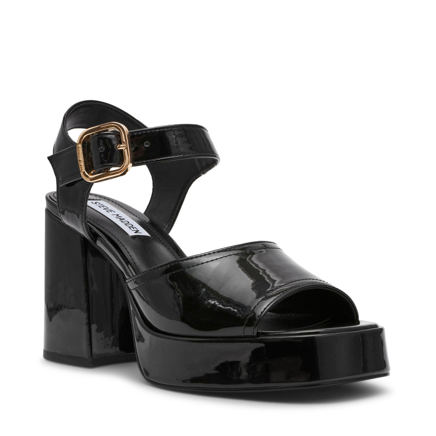 SOHO BLACK PATENT HEELS - view 2