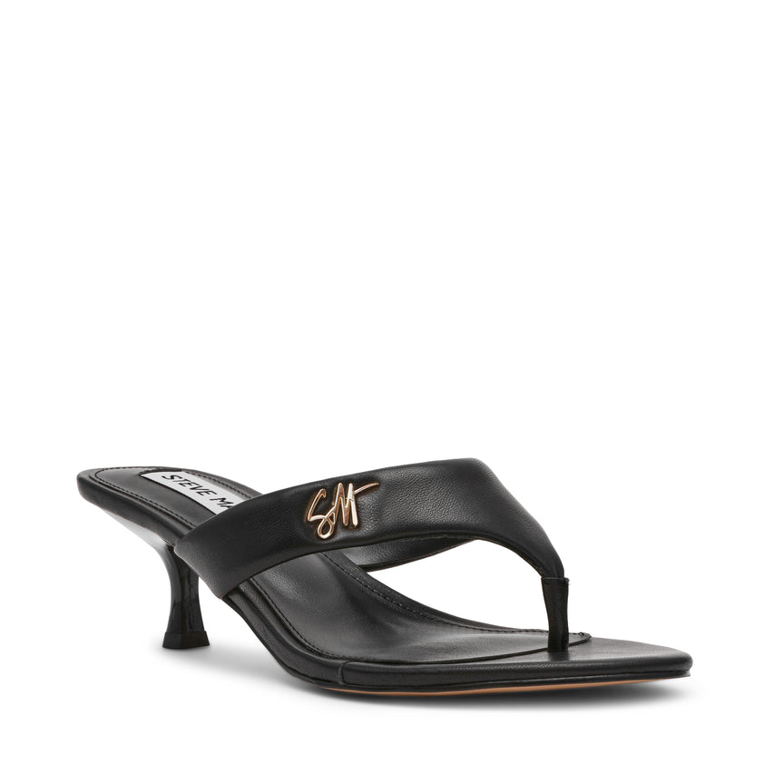 SOUNDVIEW BLACK LEATHER HEELS - view 2