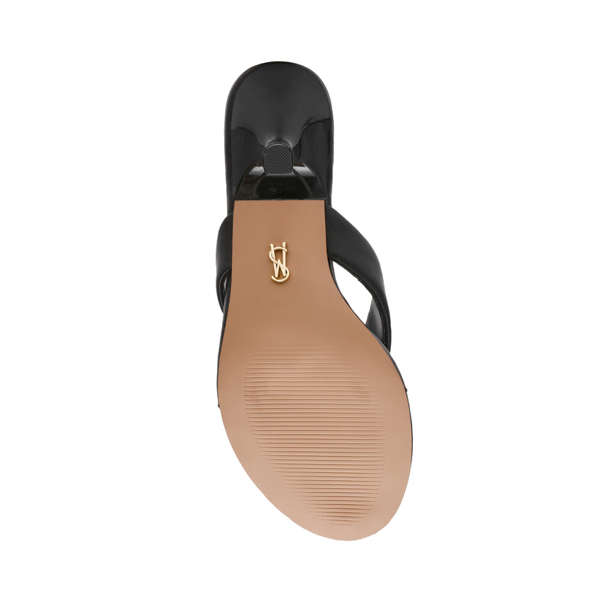 SOUNDVIEW BLACK LEATHER HEELS - view 6