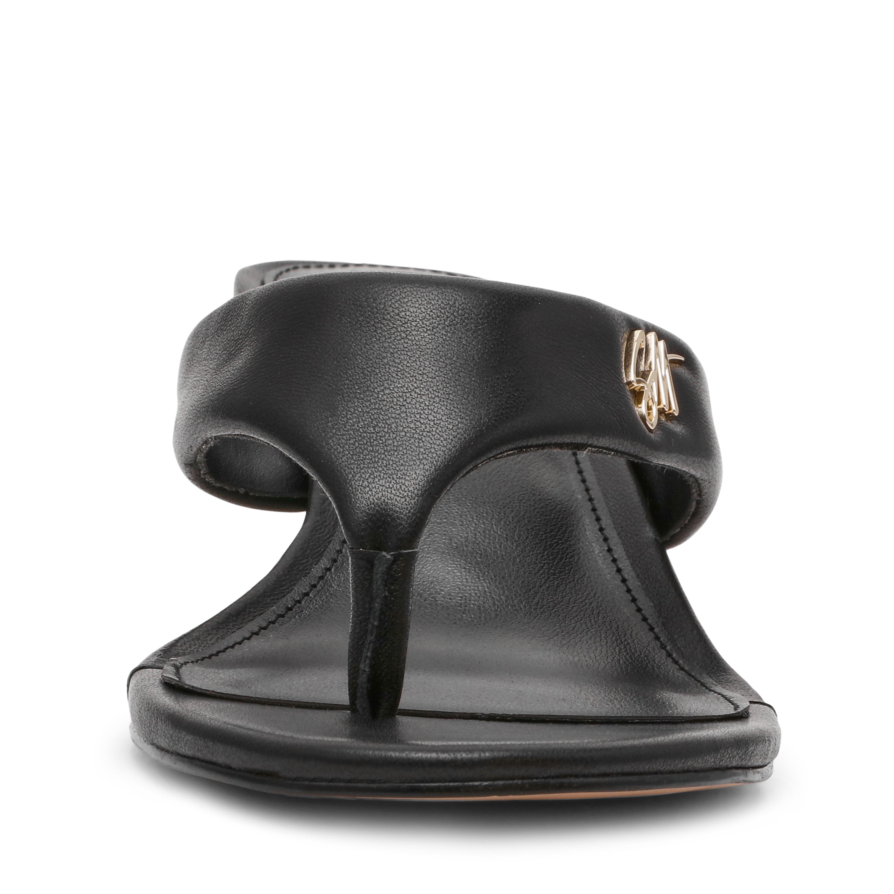 SOUNDVIEW BLACK LEATHER HEELS - view 4