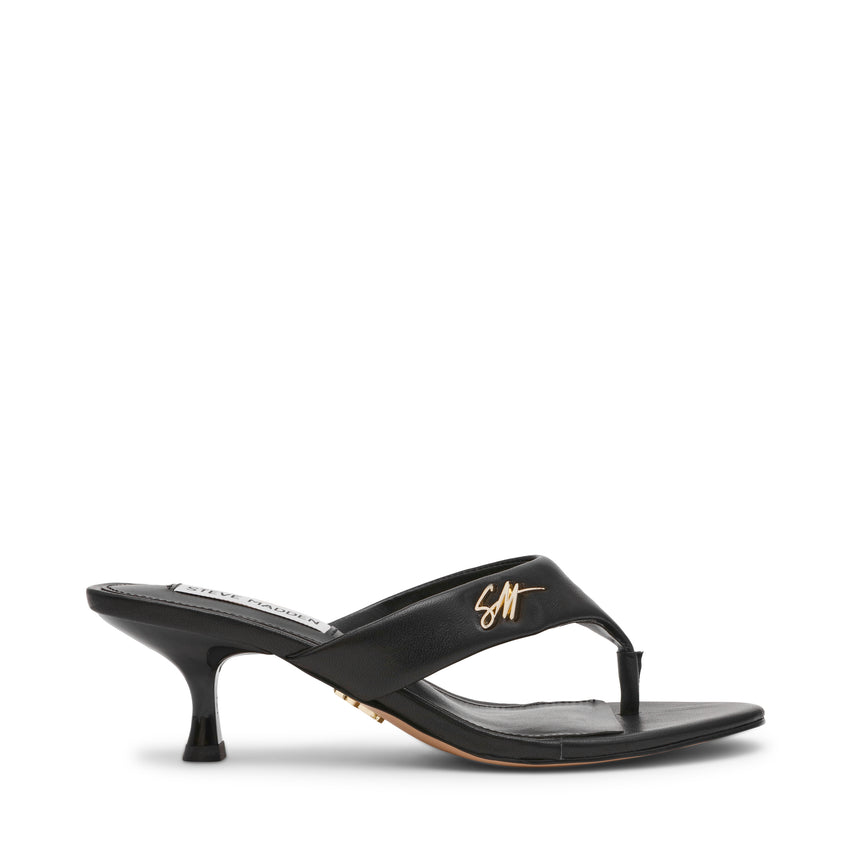 SOUNDVIEW BLACK LEATHER HEELS