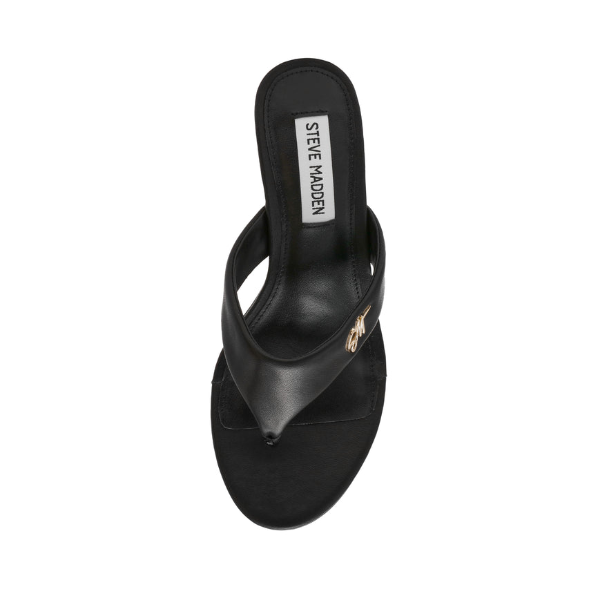 SOUNDVIEW BLACK LEATHER HEELS - view 5