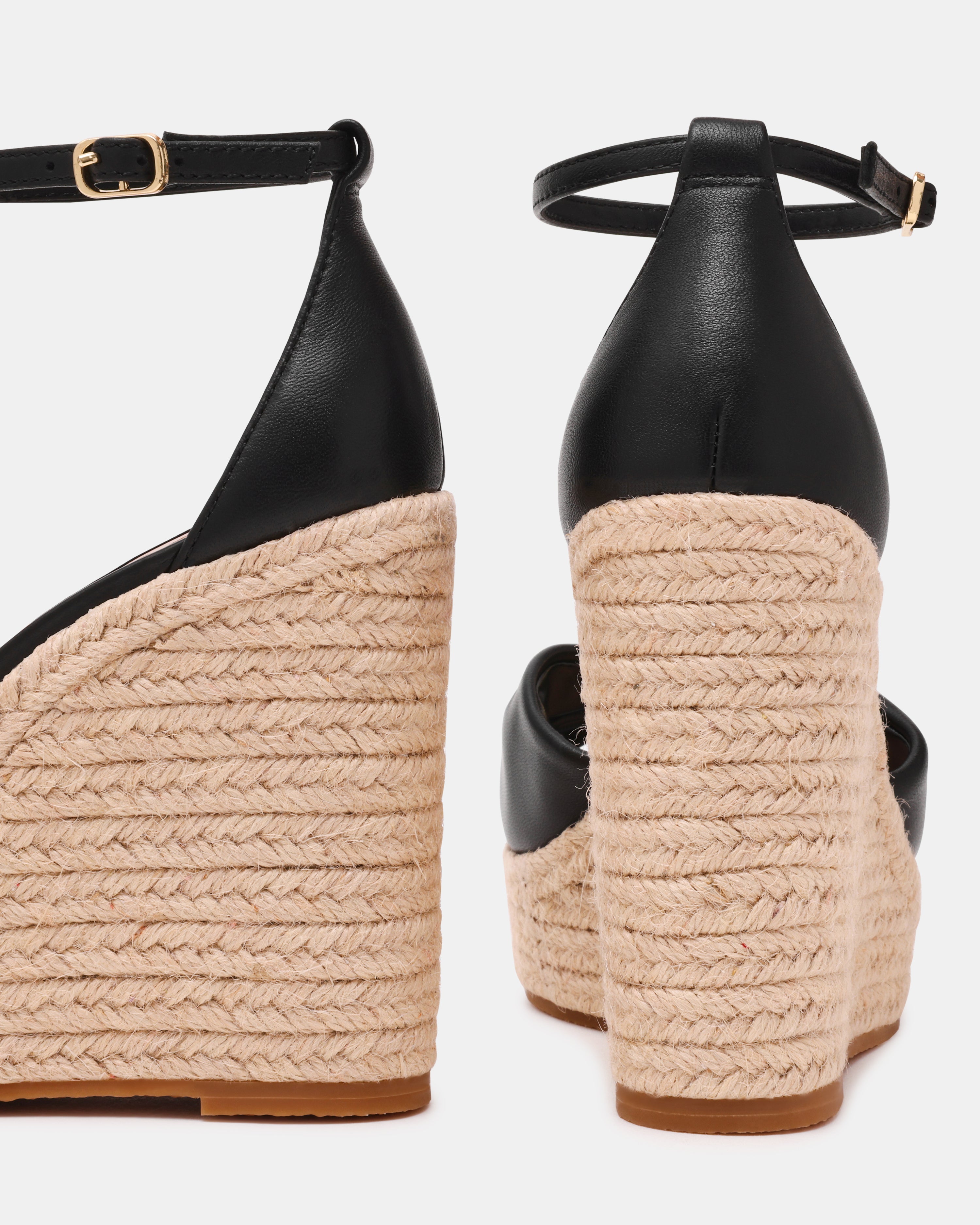 TALIYA BLACK LEATHER SANDAL - view 4