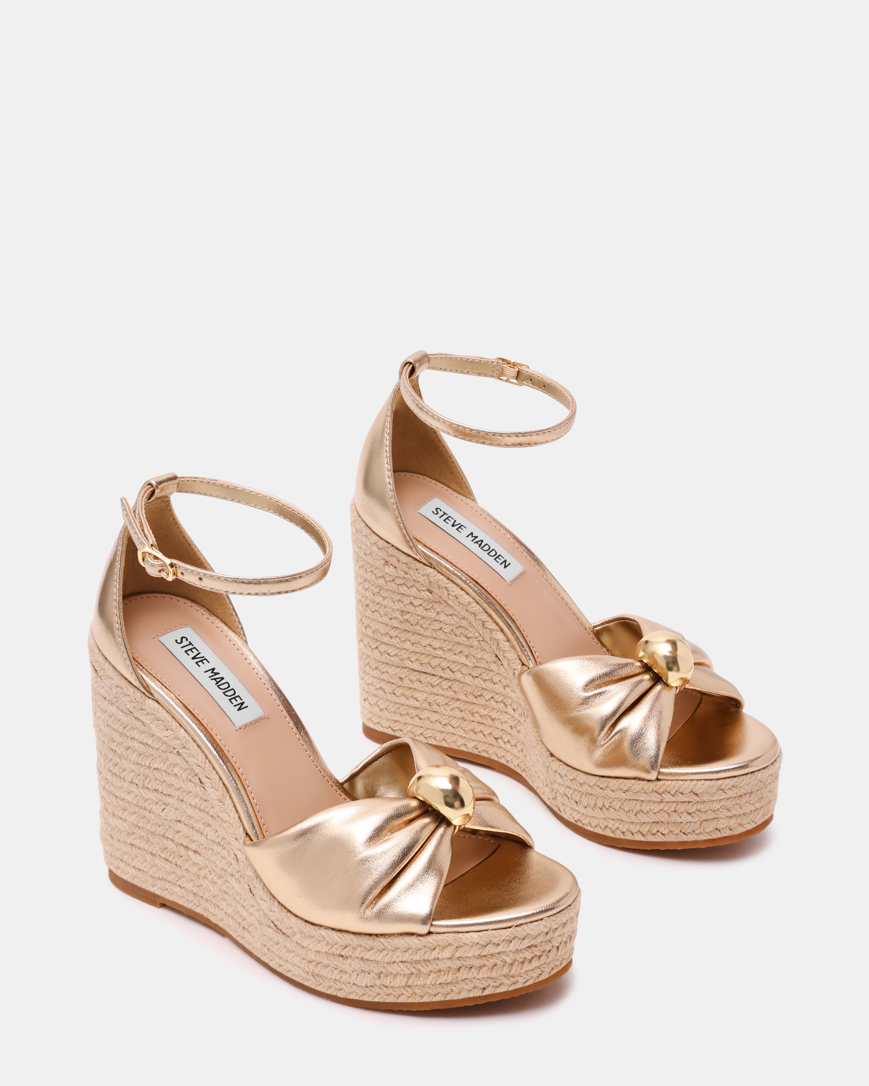 TALIYA GOLD LEATHER SANDAL - view 2