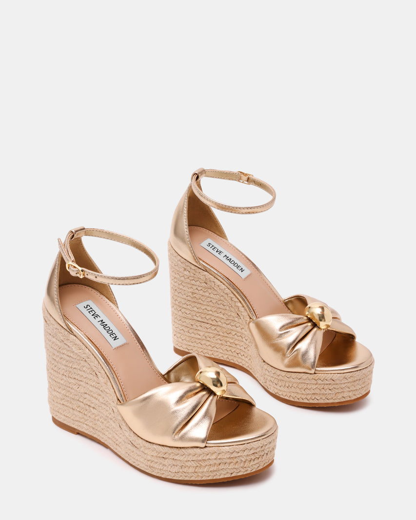 TALIYA GOLD LEATHER SANDAL - view 2