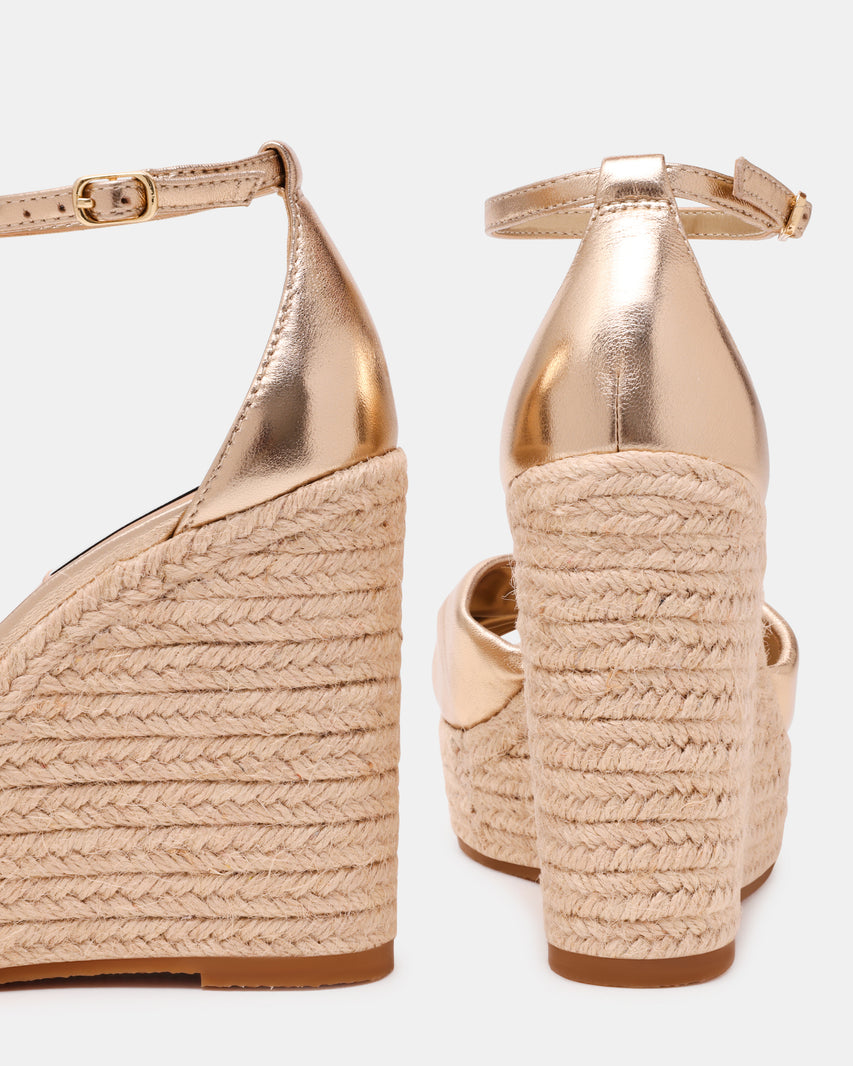 TALIYA GOLD LEATHER SANDAL - view 4