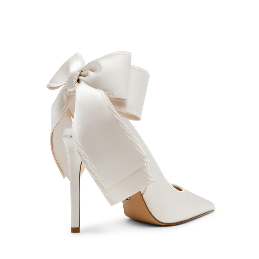 TEACUP IVORY SATIN HEELS