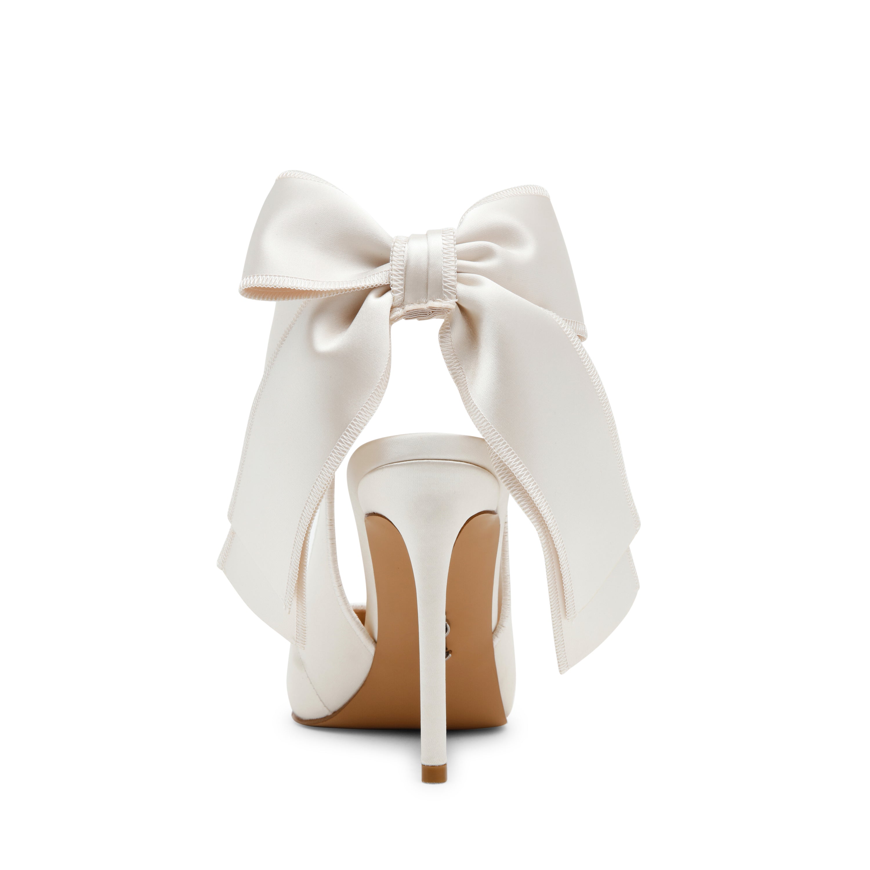 TEACUP IVORY SATIN HEELS
