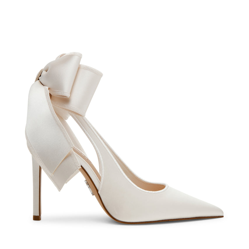 TEACUP IVORY SATIN HEELS