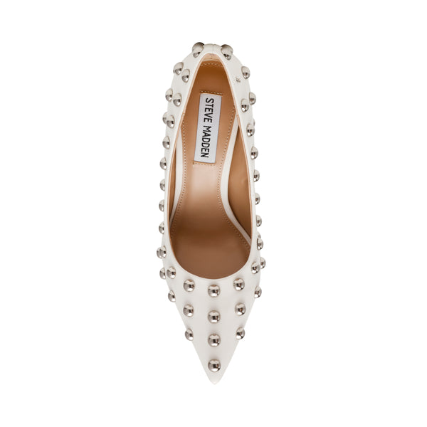 THRIVE-S WHITE W/ STUDS HEELS