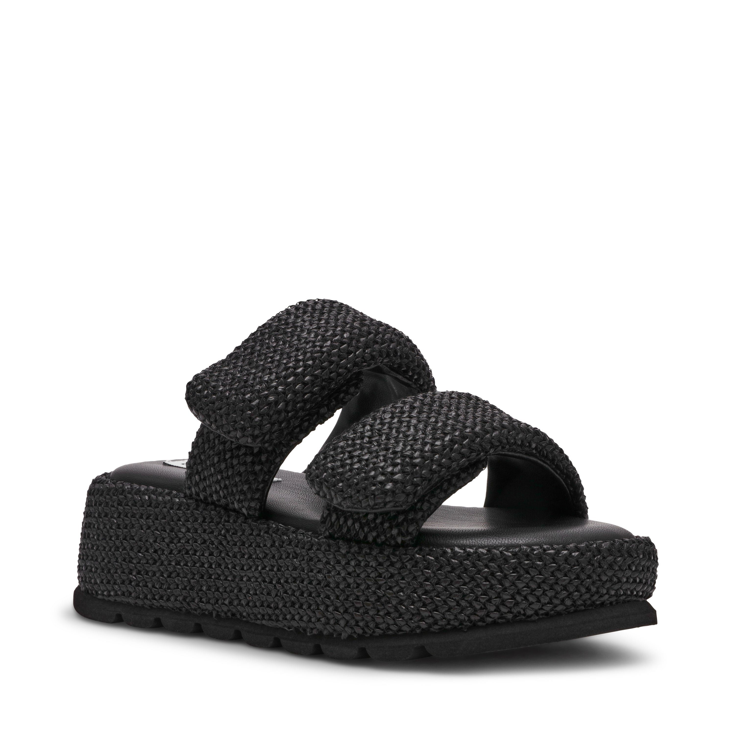 TOKIYO-RAF BLACK RAFFIA SANDALS - view 2