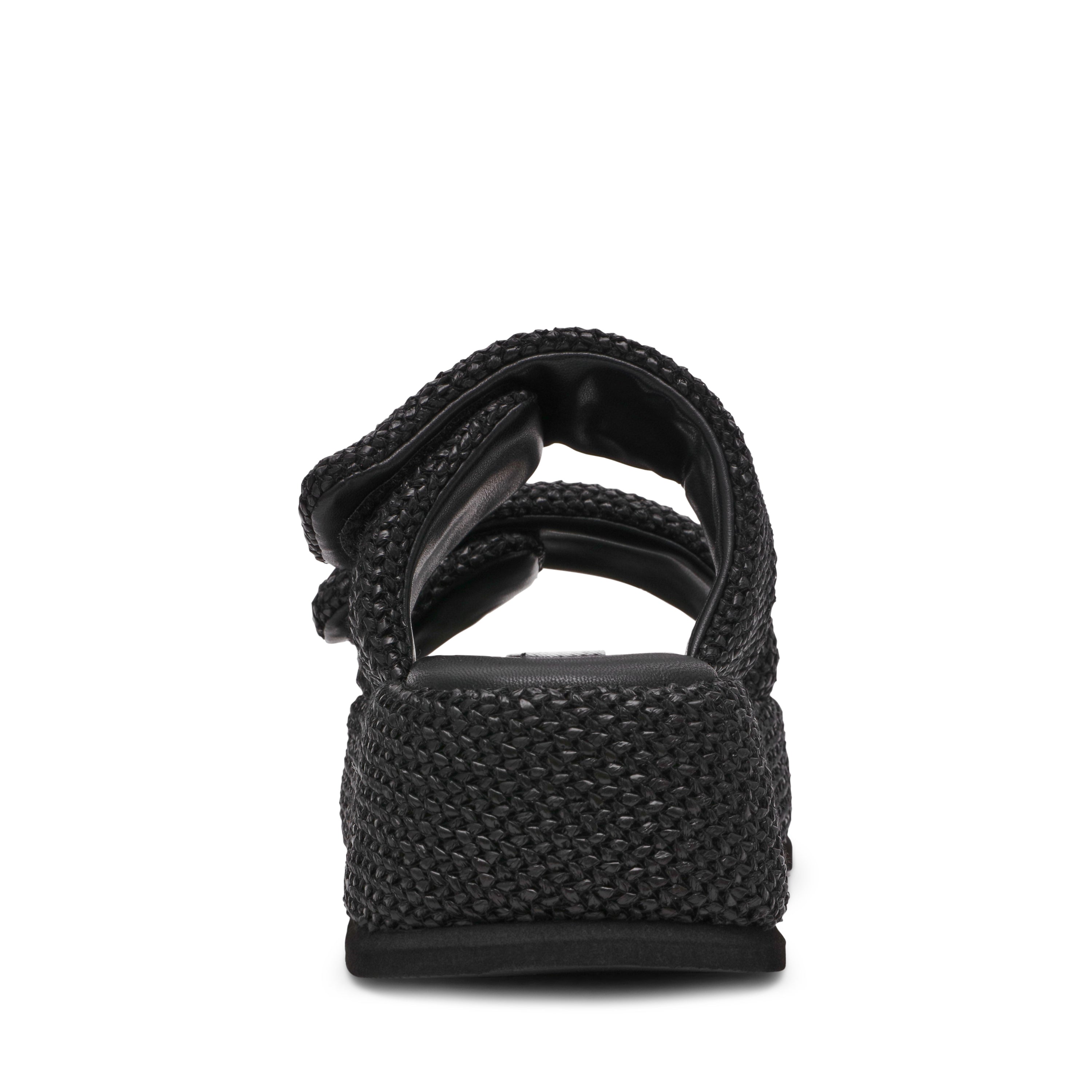TOKIYO-RAF BLACK RAFFIA SANDALS - view 4