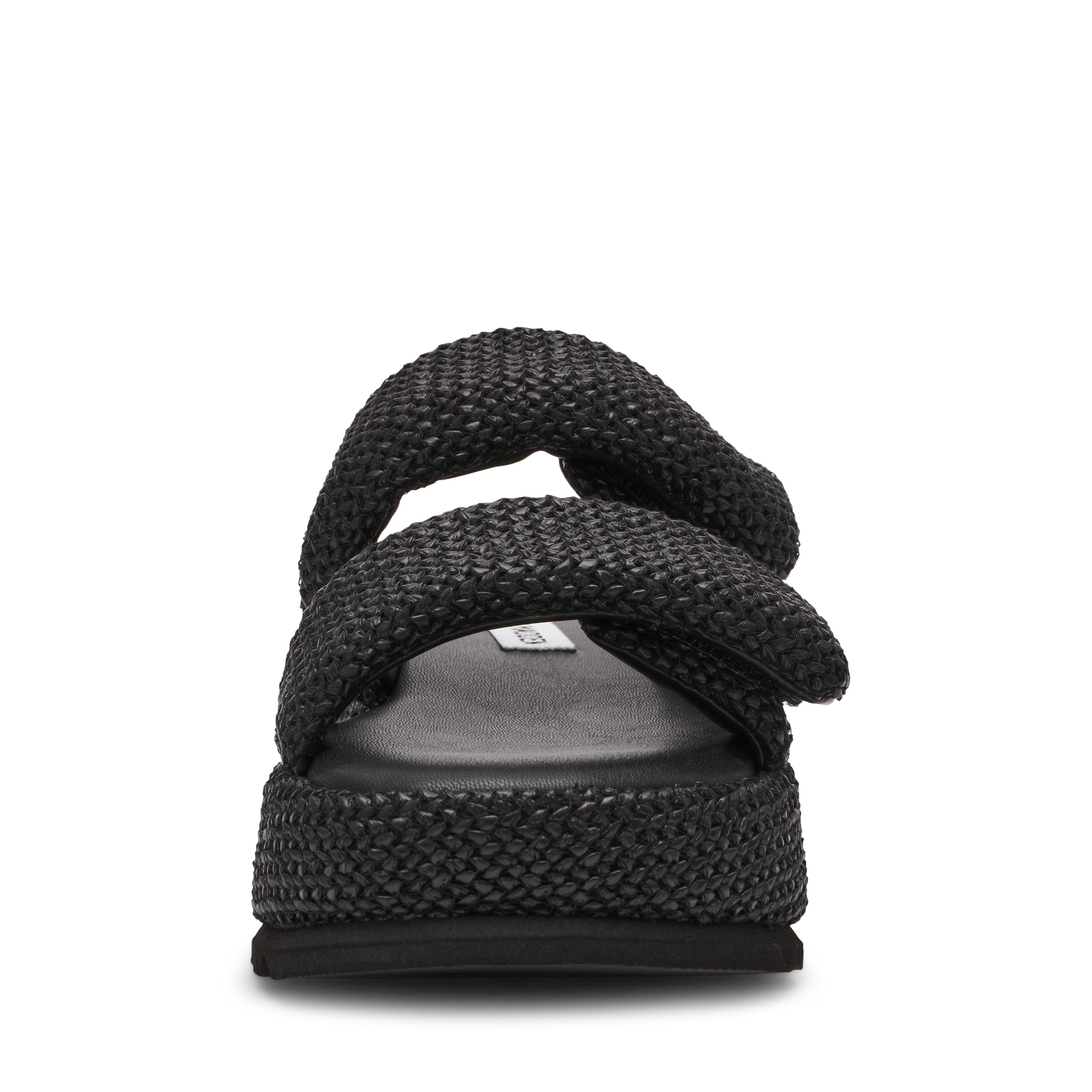 TOKIYO-RAF BLACK RAFFIA SANDALS - view 3
