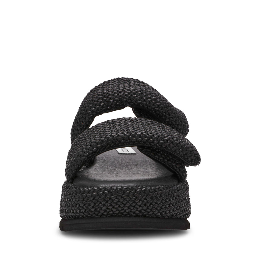 TOKIYO-RAF BLACK RAFFIA SANDALS - view 3