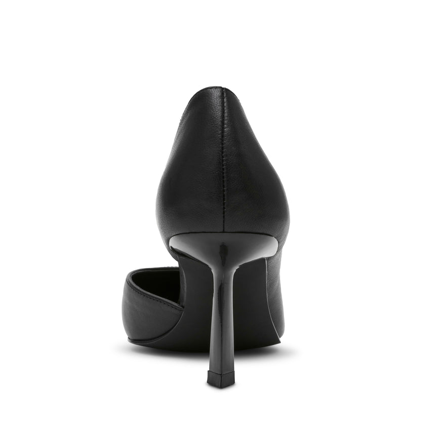 VENA BLACK LEATHER HEELS