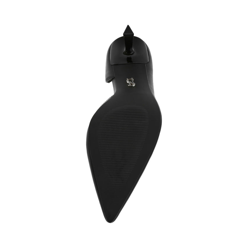 VENA BLACK LEATHER HEELS