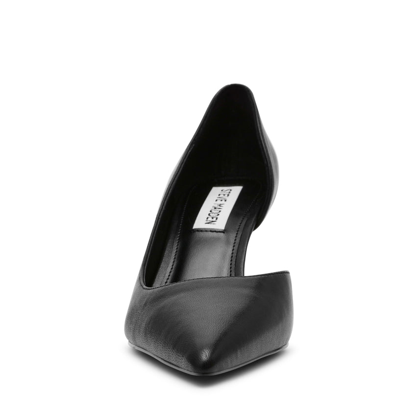 VENA BLACK LEATHER HEELS