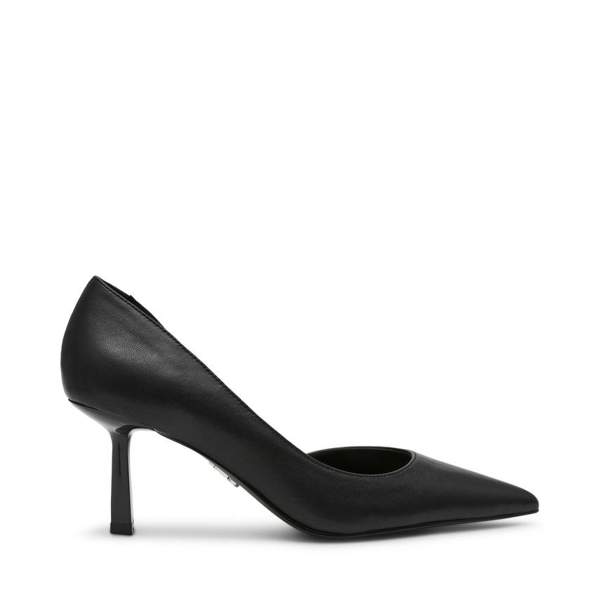 VENA BLACK LEATHER HEELS