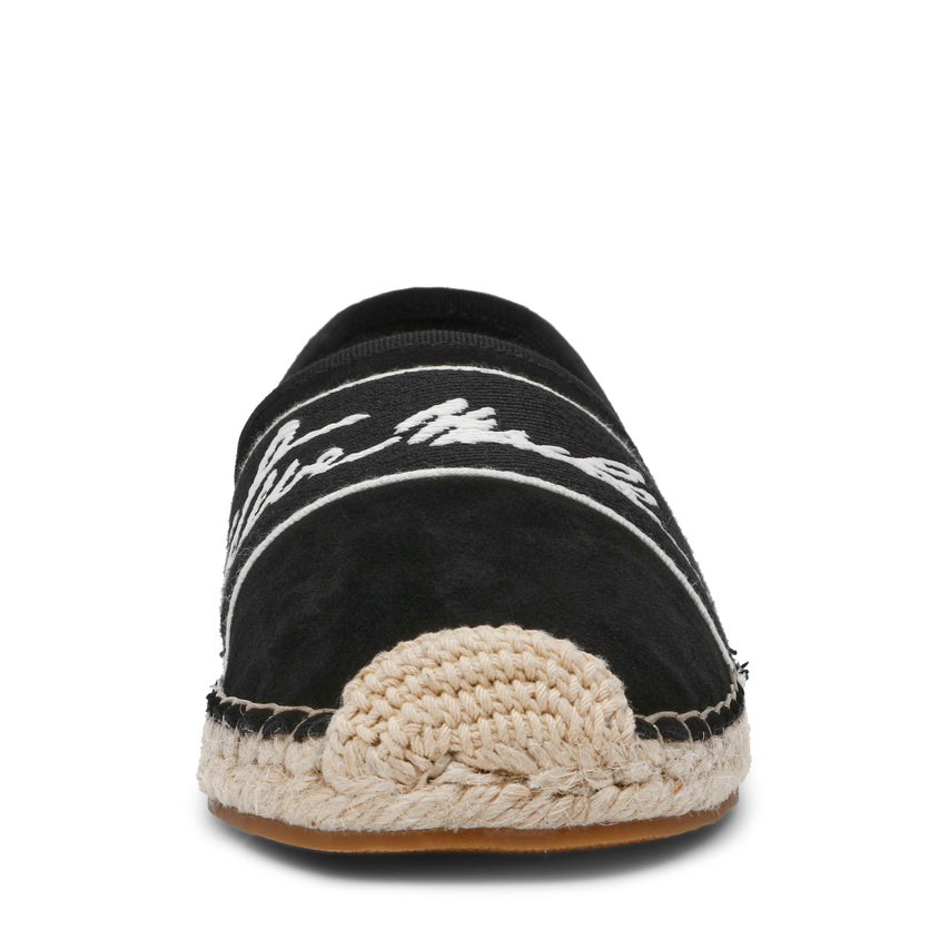 WAVERLY RD. BLACK SUEDE FLATS