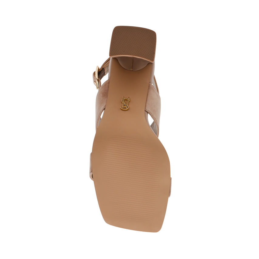 WENDIE TAUPE SUEDE HEELS