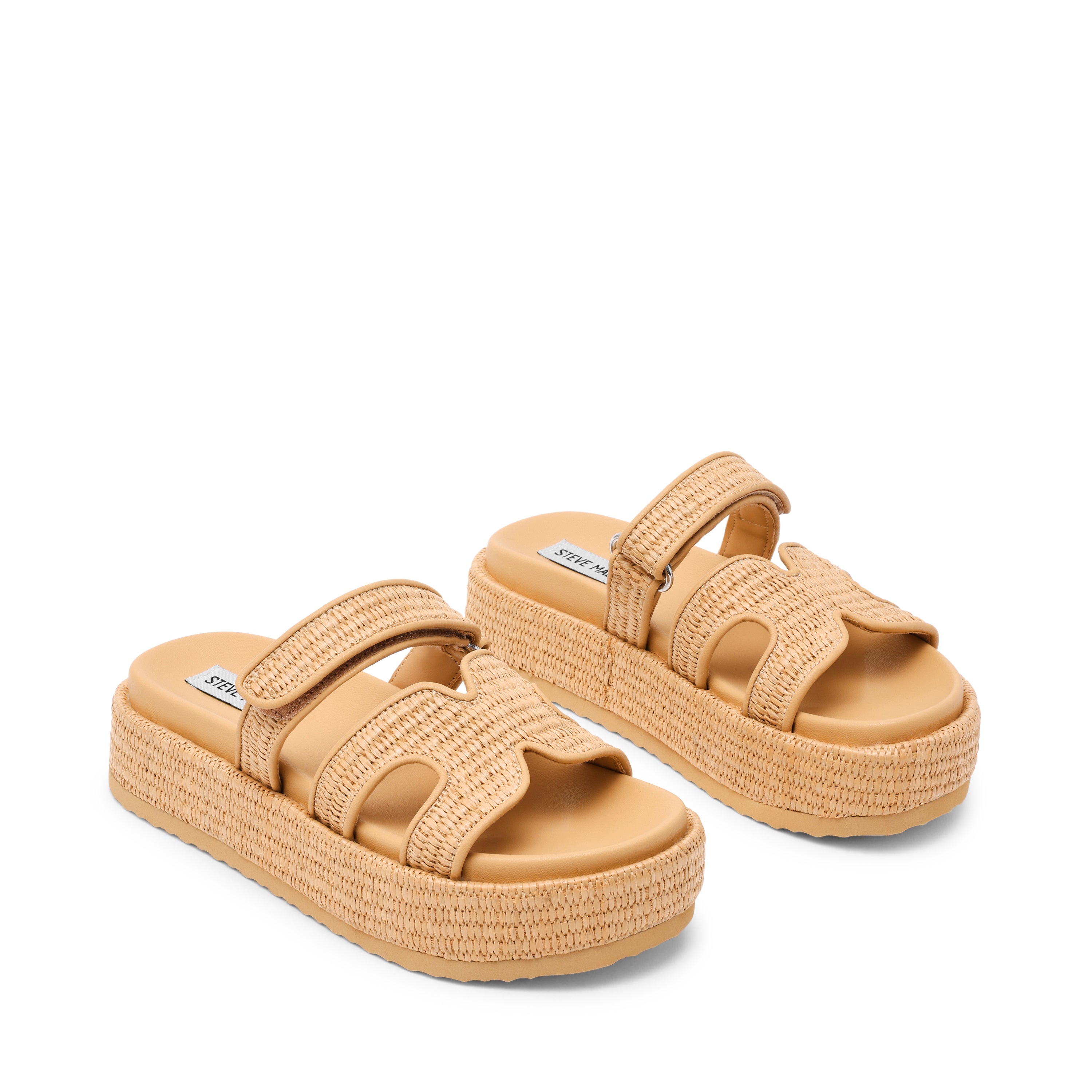 BIGMISSILE NATURAL RAFFIA SANDALS