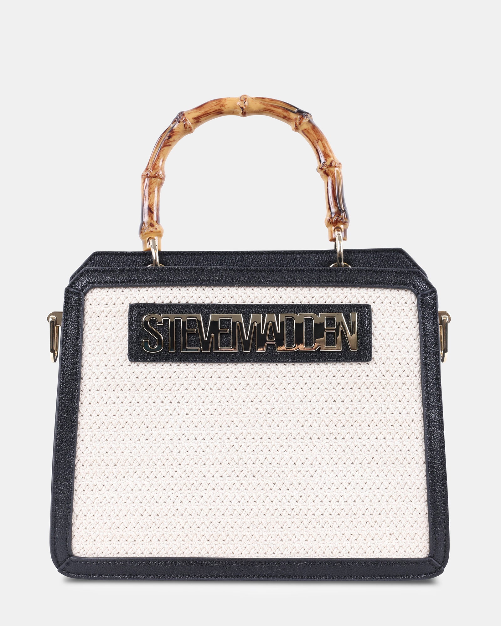 BFLORENS BLACK/CREAM SATCHEL BAG
