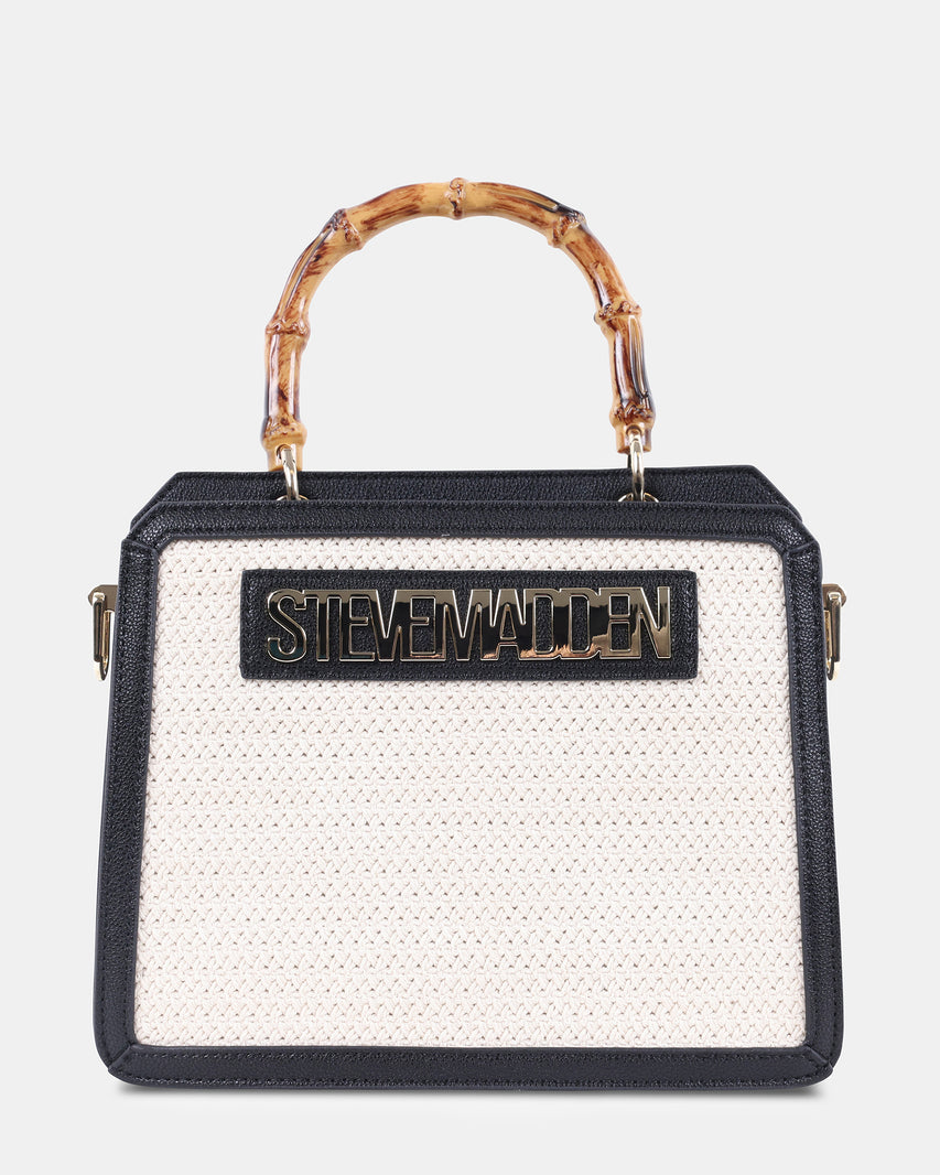 BFLORENS BLACK/CREAM SATCHEL BAG