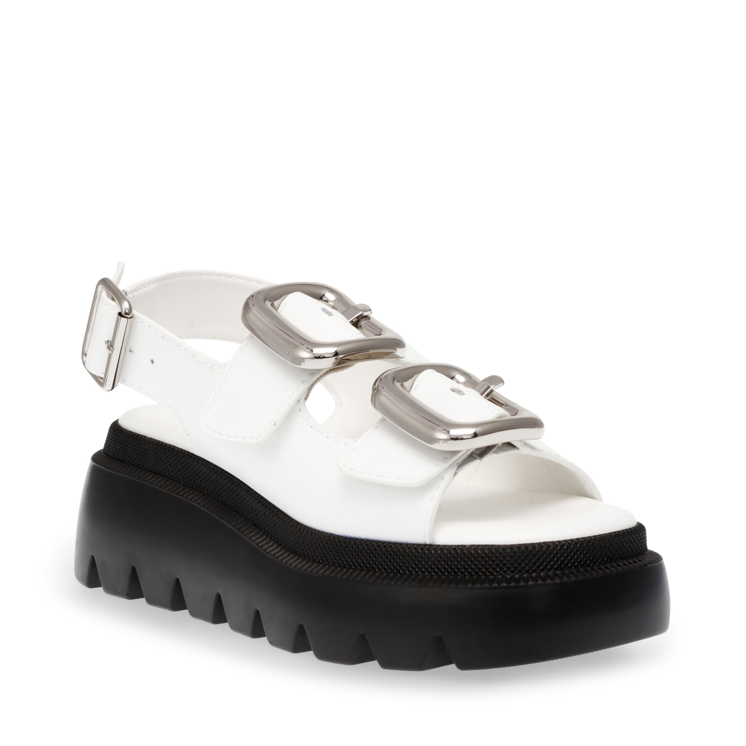 TRANSPORTER WHITE ACTION LEATHER SANDALS- Hover Image