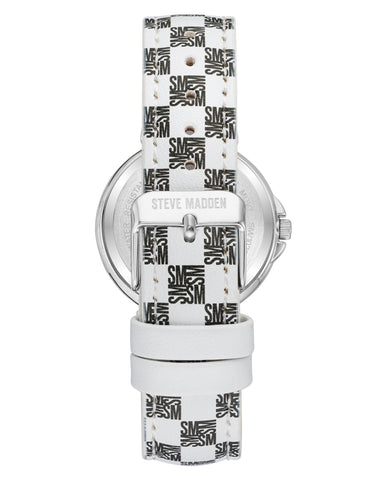 Block Logo Watch Black/White